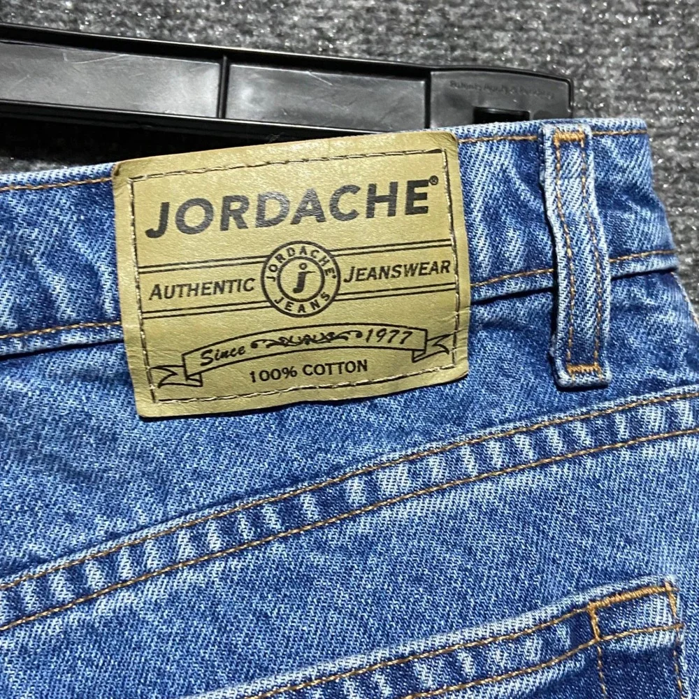 Vintage Jordache 90s High Waisted Straight Leg Blue Mom Jeans Size 11/12 Long